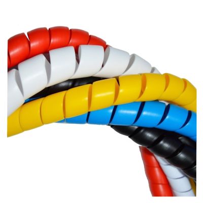 Colorful Wire Wrap Spiral in Cable Sleeve Wiring Harness Motorcycle Heat Pipe Sleeve Cable Winding Pipe 1M 8-32mm (Color : Rojo, Size : 8mm)