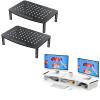 Zimilar 2 Pack Height Adjustable Monitor Stands Risers Dual Wood Monitor Stand Riser view 1