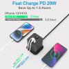 Power Strip with USB C Ports, FDTEK Power Cube with USB C, PD 20W Fast Charge Power Cube with 4 Outlets and 3 USB, 10FT Flat Plug Power Strip for Home, Office, Dorm Room Essentials view 3