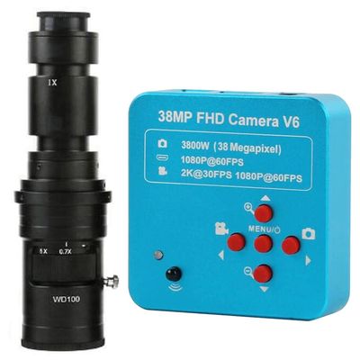 38MP USB HDMI Camera 1080P Industry Video Microscope HD Camera Trinocular Stereo Microscope Camera & 500X C-Mount Lens