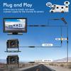 Dual RV Backup Camera Plug and Play, 7'' Backup Camera for Truck Trailer, No Delay, 1080P HD, 2 Channels, 150 Wide Angle, DIY Guide Lines, Night Vision, IP69 Rear View Camera view 3