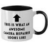 This is What an Awesome Camera Repairer, Funny, Cheap, Inappropriate, Gift for, Black Two-Tone, Camera Repairer Coffee Mug view 2