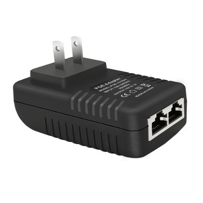 15V 1A POE Switch Injector, 15W 10/100Mbps Compliant IEEE 802.3af, Passive PoE Injector 2 Ports Power Over Ethernet Power Adapter for IP Cameras Mobile WLAN AP, Up to 100 Meters (325 Feet)