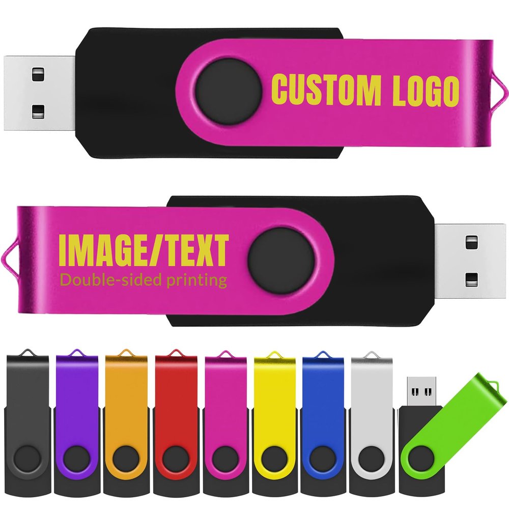 Custom USB Flash Drive 16GB 200 Pack Promotional Product Customized USB Thumb Drive,Customizable USB Drive Personalized with Your Logo Bulk USB 3.0 Personalized USB Stick 200pcs Multiple Color Choice