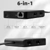 RVP+ USB C Docking Station Dual Monitor, 6-in-1, 100W Laptop-Charging, DisplayPort Multi-Stream Transport (MST), Ethernet, Compatible with Thunderbolt 3 Laptop (RVP-601) view 2