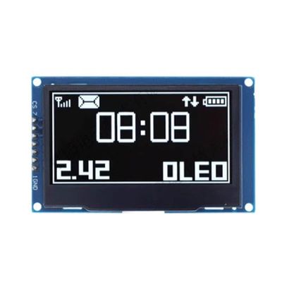 2.42 inch OLED LCD 7-pin module IIC4 line SPI1309 connector 128 x 64 SSD1309 (white)