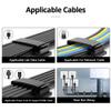 50Pcs Cable Clips, Self Adhesive Cable Management Clips, Cord Organizer Wire Clips Cord Holder for Appliances PC Wall Ethernet Cable Under Desk Nightstand Home Office Car (Black) view 4
