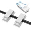 50Pcs Cable Clips, Self Adhesive Cable Management Clips, Cord Organizer Wire Clips Cord Holder for Appliances PC Wall Ethernet Cable Under Desk Nightstand Home Office Car (White) view 2