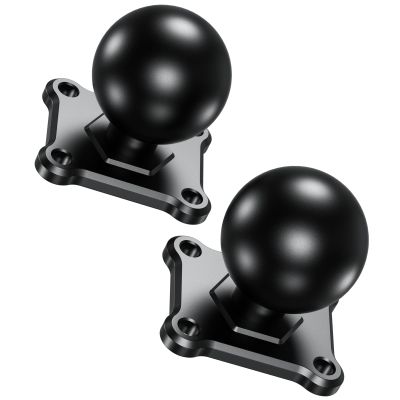 BRCOVAN 2 PCS, 1.5'' Ball Mount Base with Aluminum Alloy 4-Hole AMPS Square Plate, Compatible with RAM Mounts C Size 1.5 Inch Ball Double Socket Arm