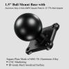 BRCOVAN 2 PCS, 1.5'' Ball Mount Base with Aluminum Alloy 4-Hole AMPS Square Plate, Compatible with RAM Mounts C Size 1.5 Inch Ball Double Socket Arm view 2