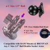BRCOVAN 2 PCS, 1.5'' Ball Mount Base with Aluminum Alloy 4-Hole AMPS Square Plate, Compatible with RAM Mounts C Size 1.5 Inch Ball Double Socket Arm view 4