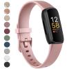 Meliya for Fitbit Inspire 3 Bands Women Men, Soft Silicone Adjustable Wristband Replacement Sport Straps Compatible with Fitbit Inspire 3 Fitness Tracker (Pink Gold) view 1