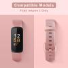 Meliya for Fitbit Inspire 3 Bands Women Men, Soft Silicone Adjustable Wristband Replacement Sport Straps Compatible with Fitbit Inspire 3 Fitness Tracker (Pink Gold) view 2