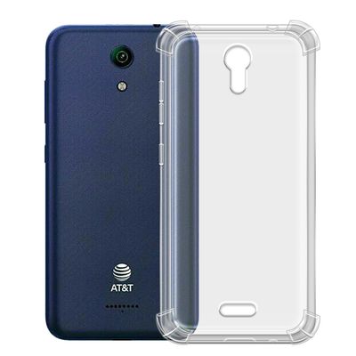 AceSoft Full Curved Dustproof Portable Snap-On Back Protective Soft TPU Case Cover Skin Compatible with AT&T Calypso U318AA