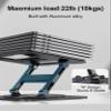 MCHOSE Laptop Stand, H-Design Stable Computer Stand, Ergonomic Laptop Riser with 360 Rotating Base, Notebook Compatible with All 10-17 Laptops, Black view 2