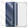 AceSoft High-Sensitivity Anti-Strike Bubble-Free Explosion-Proof Tempered Glass Screen Protector Film Full Cover Snap-On Soft TPU Protective Case Compatible with Cricket Vision 3 view 1