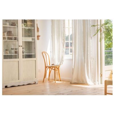 Homxi Drapes Sheer 2 Panel 2 x 55 W x 96" H,Sheer Curtains and Drapes White Solid Color Curtains with Rod Pocket
