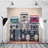BELECO 10x8ft Fabric Vintage Radio Backdrop Boombox Retro 80s Background Back to 90s Old-Fashioned Amplifier Music DJ Antique Audio Loudspeaker Hip-Hop Disco Music Party Banner Photo Studio Props view 2
