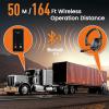 EKSA Trucker Bluetooth Headset with Microphone, 164ft Wireless Headphones with AI Noise Cancelling(ENC), 57Hrs Worktime, Truck Drivers Headset with Mute Button for Cell Phone PC Home Office Work view 2