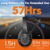 EKSA Trucker Bluetooth Headset with Microphone, 164ft Wireless Headphones with AI Noise Cancelling(ENC), 57Hrs Worktime, Truck Drivers Headset with Mute Button for Cell Phone PC Home Office Work view 4
