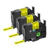 KCMYTONER 3 Pack Compatible for P-Touch Label Maker Tape TZe-S641 TZ-S641 TZe-641 TZ641 18mm 0.7'' Black on Yellow Extra Strength Label for PT-P750W PT-E550W PT-P700 1890C 2730VP Label Maker view 1