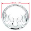 Americruise Motorcycle Front Speaker Grills Trim Cover (Chrome Flame Style) for Harley Touring, Electra Street Glide & Trike 2014-2022 (Flame) view 4
