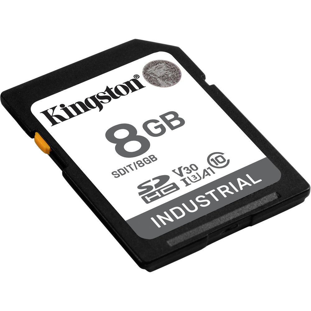 Kingston Industrial SD Card, Up to 100MB/s, High Endurance, UHS-I U3 V30 A1, (SDIT/8GB)