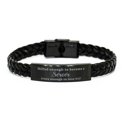 Mugart Server Bracelet Gifts, Skilled Enough to Become a Server Crazy Enough to Love it, Server Student Graduation, Sarcasm Gifts for Friend Server Birthday Idea