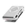 Mini Portable MP3 Player, Back Clip USB Aluminum Alloy Music Player Support Memory Card for Workout Sports Outdoor 250mAh (Silver) view 1