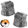 OSD Audio 8" Grey Rock Speaker Pair  200W Omni-Directional Sound with 100ft Speaker Wire for Immersive Outdoor Audio in Patios, Pools & Gardens view 1
