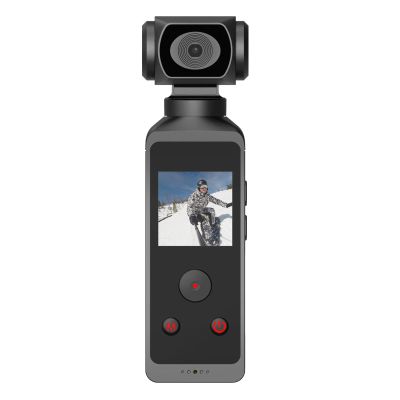 Luqeeg Camera, 4K Ultra HD Enabled Camcorder, 270 Rotatable Anti Shaking Camera with Mic Clip for Outdoor, Riding, Diving,