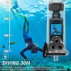 Luqeeg Camera, 4K Ultra HD Enabled Camcorder, 270 Rotatable Anti Shaking Camera with Mic Clip for Outdoor, Riding, Diving, view 3