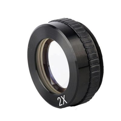 2X Single Barrel Microscope Auxiliary Objective 40mm Working Distance Microscope Lens 42mm Mounting Size