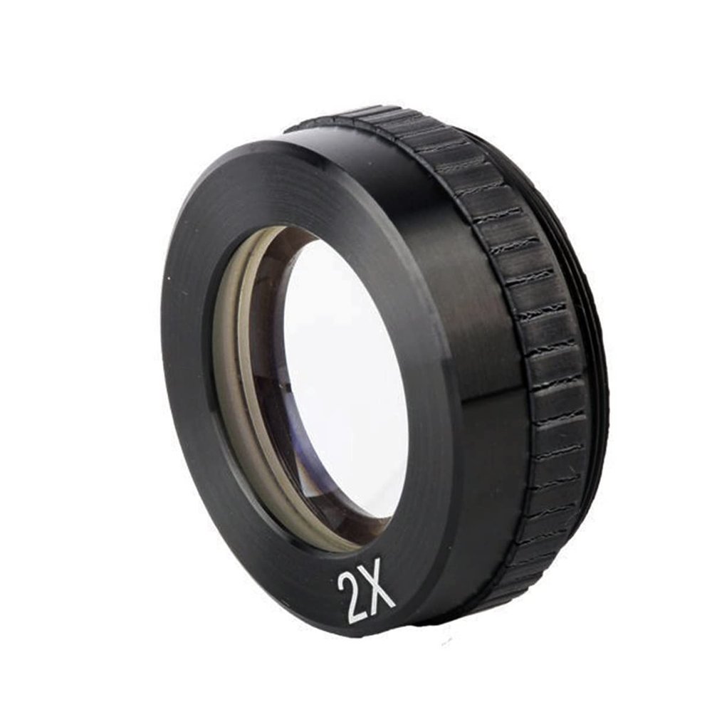 2X Single Barrel Microscope Auxiliary Objective 40mm Working Distance Microscope Lens 42mm Mounting Size