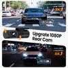 4K Dash Cam Front and Rear, Built-in WiFi GPS, 3" IPS Screen, Included 64GB Card, HDR Night Vision Dash Camera for Cars, App Control, Emergency Lock, Accident Record, Parking Mode, Support 512GB Max view 4