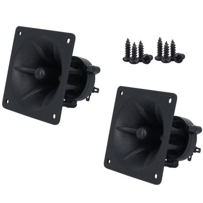 CCeCCe 2 Pack Component Square Tweeter 3.25" x 3.25" Piezo Horn Element Replacement DJ Speaker Loudspeaker Buzzer Treble with Screws for Car Audio Home Speakers Sound Box