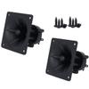 CCeCCe 2 Pack Component Square Tweeter 3.25" x 3.25" Piezo Horn Element Replacement DJ Speaker Loudspeaker Buzzer Treble with Screws for Car Audio Home Speakers Sound Box view 1