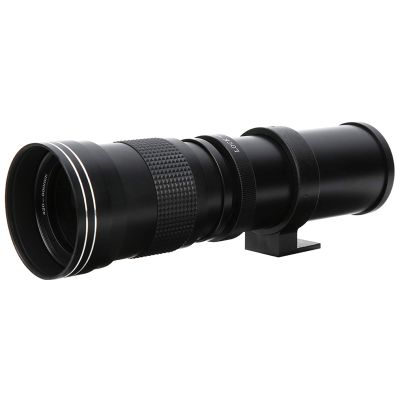 Telephoto Lens for Nikon, 420800mm F8.316 Manual Focusing Zoom Lens, with 2X Teleconverter, T2 Mount, Manual Telephoto Zoom Lens for Nikon F Mount Camera (Black)