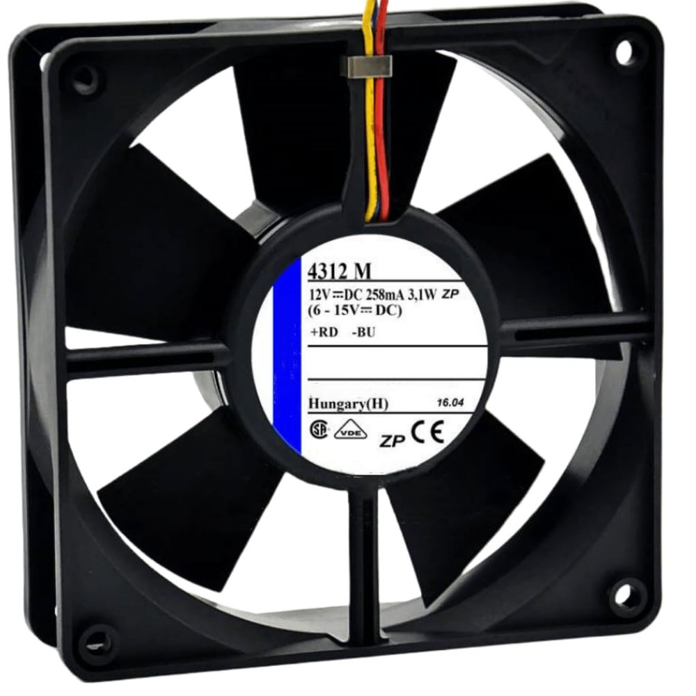 12V 4312M 258mA 3.1W 12032 Cooling Fan 3-Wire 4312/12M