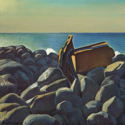 Rockwell Kent : Wreck, Monhegan : Archival Quality Art Print