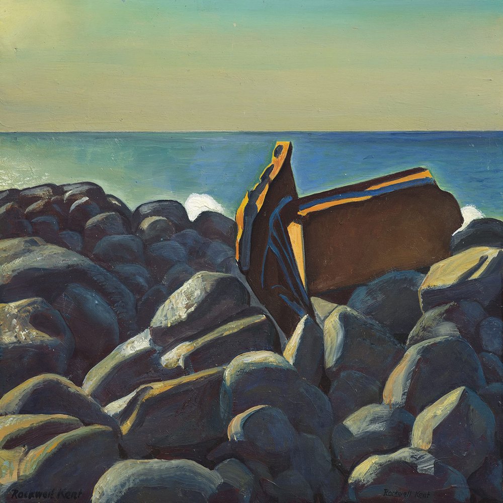 Rockwell Kent : Wreck, Monhegan : Archival Quality Art Print