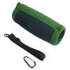 Silicone Case Cover for Charge 5 Bluetooth Speaker, Portable Travel Carrying Protective Sleeve Skin Case with Shoulder Strap and Carabiner (Green) view 3