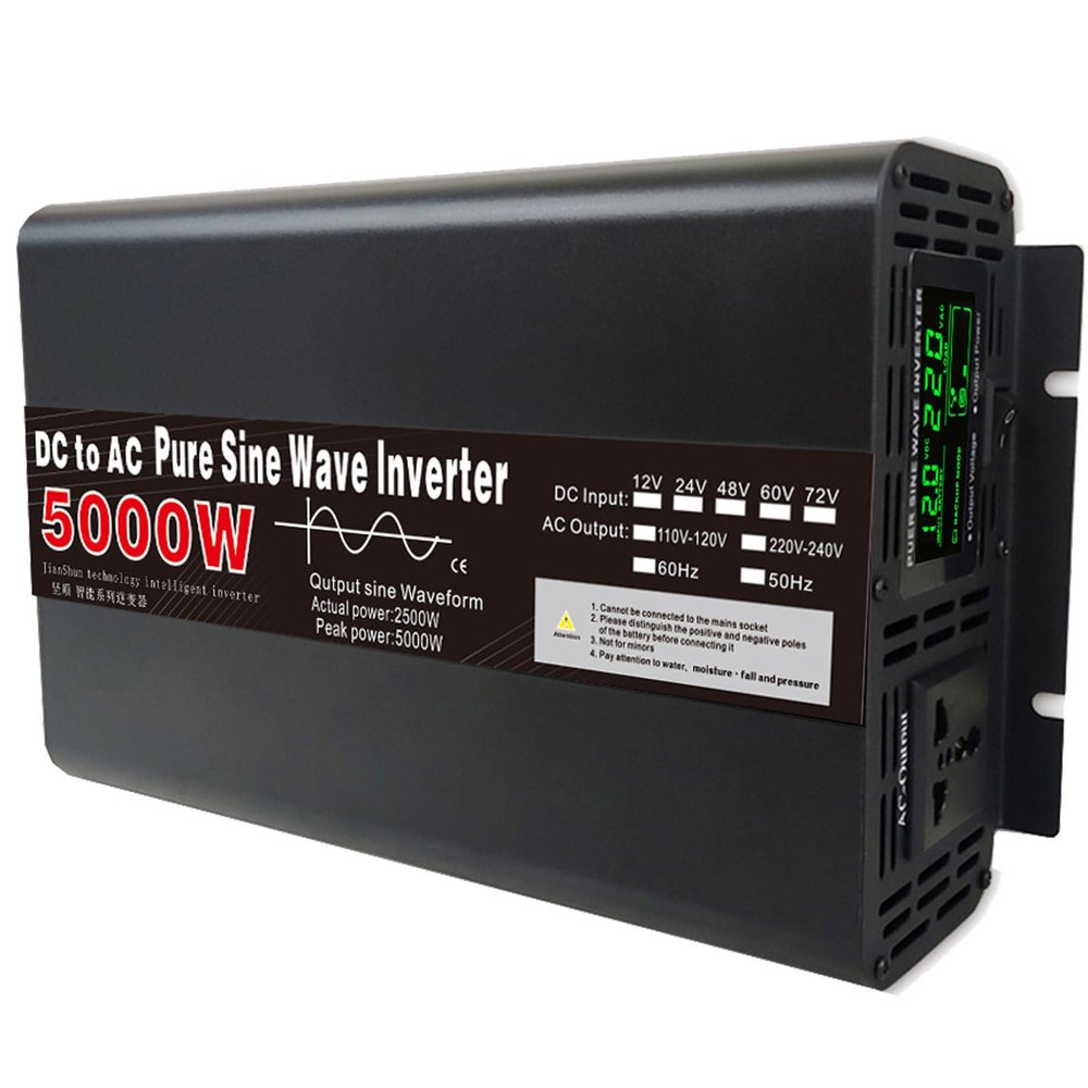DC 12V/24V/48V to AC 110V-220V Pure sine Wave Power Converter Portable Power Supply,5000W8000W10000W12000W Power Converter,5000W-12VTO220V