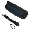 Silicone Case Cover for J.BL Charge 5 Bluetooth Speaker, Portable Travel Carrying Protective Sleeve Skin Case with Shoulder Strap and Carabiner (Black) view 2