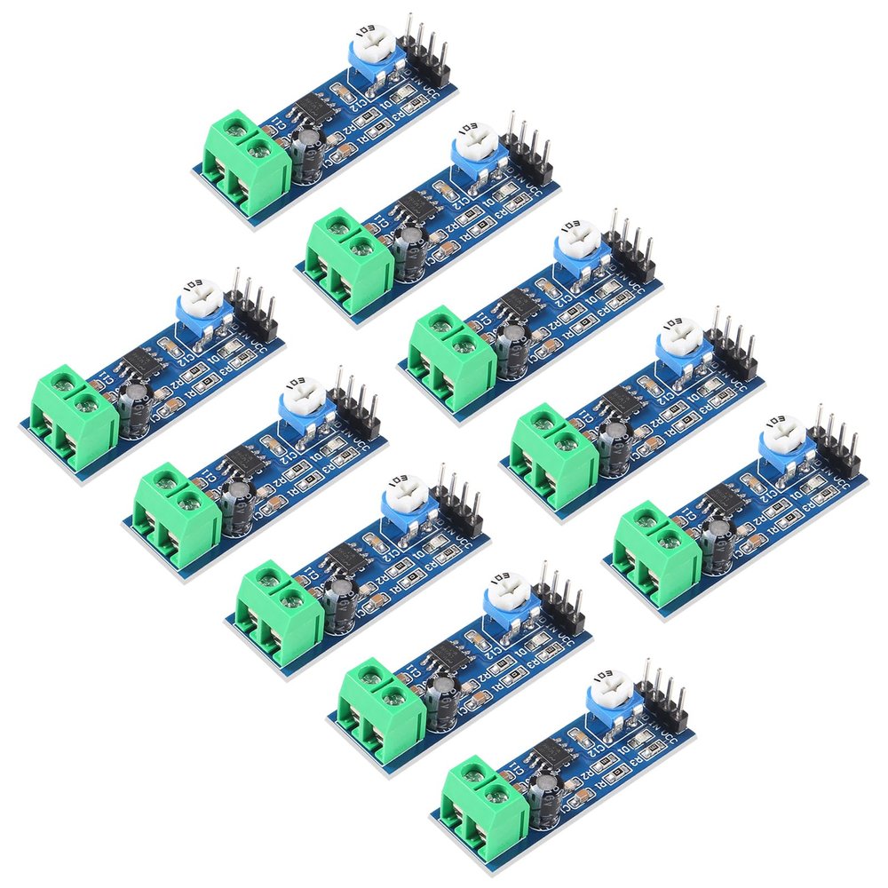 10Pcs Audio Amplifier Module Mini LM386 Mono Power AMP Module 200 Times Gain Amplifier Board Mono Power Amplifier HiFi DIY