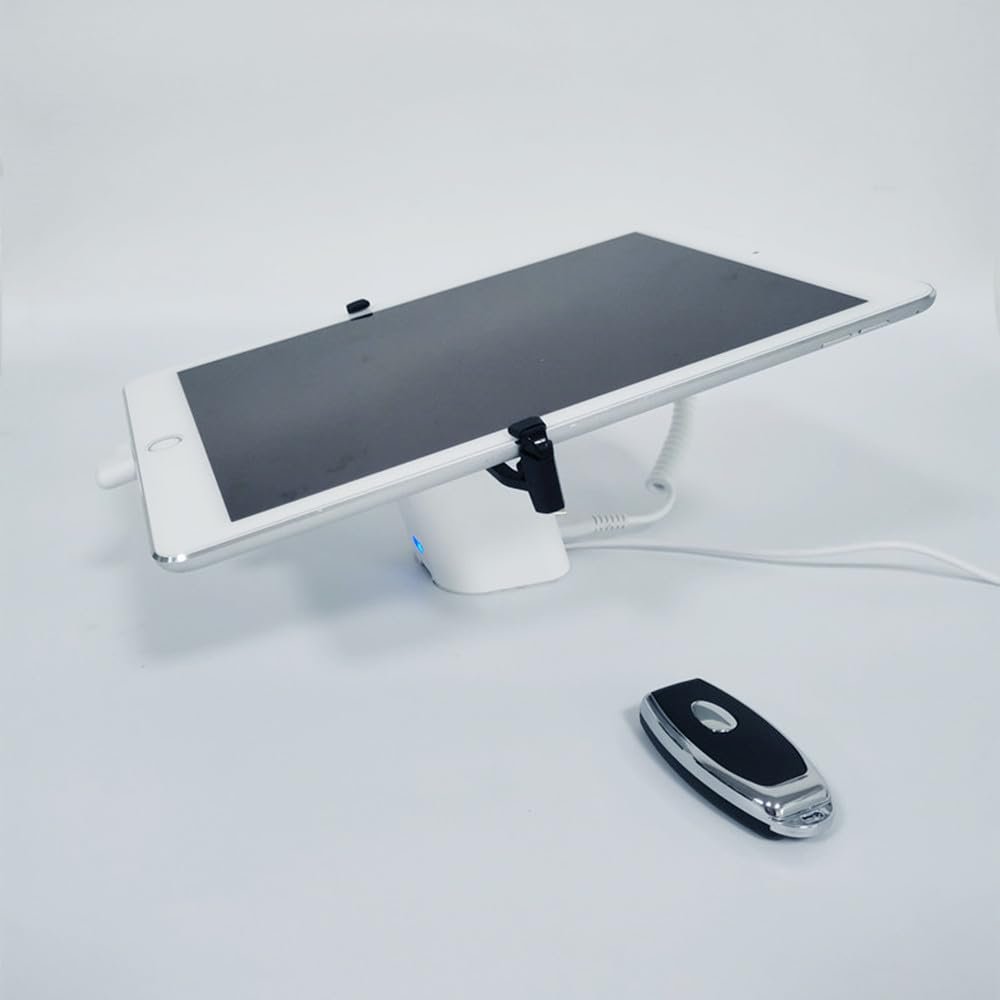 Anti-Theft Universal Tablet PC Security Holders with Alarms 2 Metal Claws, Rechargeable, on-site Alarm(US Plug for Type-C Interface)