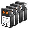 USUPERINK 4 Pack Compatible for Dymo Label Maker Tape Rhino 1868806 1/2'' 12mm x 5.5m Black on White Flexible Cable Wrap Nylon Label Tape for XTL-300 XTL-500 Label Printer view 1