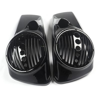 WYNMOTO Vivid Black 8" Speaker Lids w/Tweeter Port Compatible for Harley Touring Models 2014-up