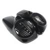 WYNMOTO Vivid Black 8" Speaker Lids w/Tweeter Port Compatible for Harley Touring Models 2014-up view 4