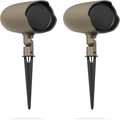 JBL Professional GSF3TN Ground-Stake Waterproof, Outdoor Landscape, Garden Speaker, 3" Coax Tan, 1 Pair of Speakers